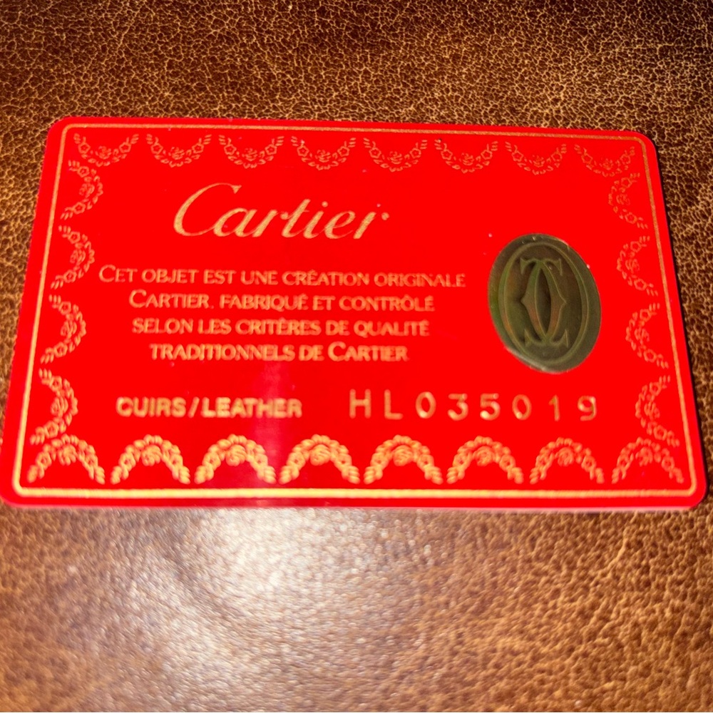 Cartier Must Line Shoulder Bag Bordeaux Leather Vintage Authentic - Picture 12 of 12
